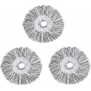 Mr. Steel Brite Mop Head Refill for Spin Mop | Pack of 3 |120 gm Single Peice weigh | Super Absorbent Microfiber Refill Compatible with Most Bucket | Reusable, Washable & Quick-Dry Replacement Head