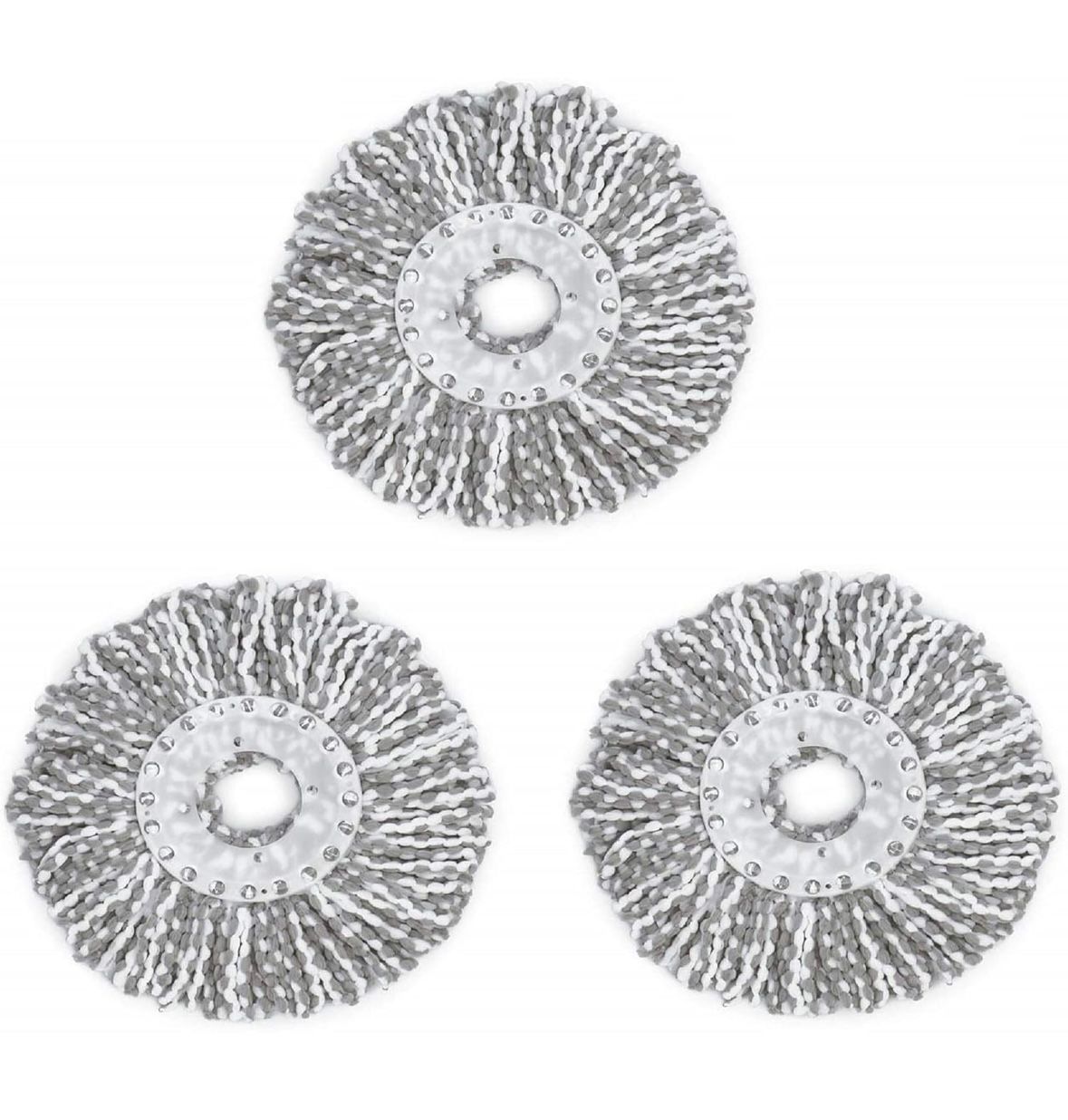 Mr. Steel Brite Mop Head Refill for Spin Mop | Pack of 3 |120 gm Single Peice weigh | Super Absorbent Microfiber Refill Compatible with Most Bucket | Reusable, Washable & Quick-Dry Replacement Head
